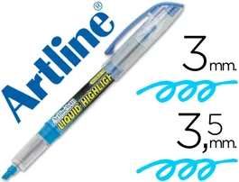 Artline ek-640 Rotulador Fluorescente Azul Punta Biselada Trazo 1-3,5 mm