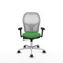 PIQUERAS Y CRESPO Silla de oficina Jorquera con mecanismo Sincro/Traslack, Verde y Blanco