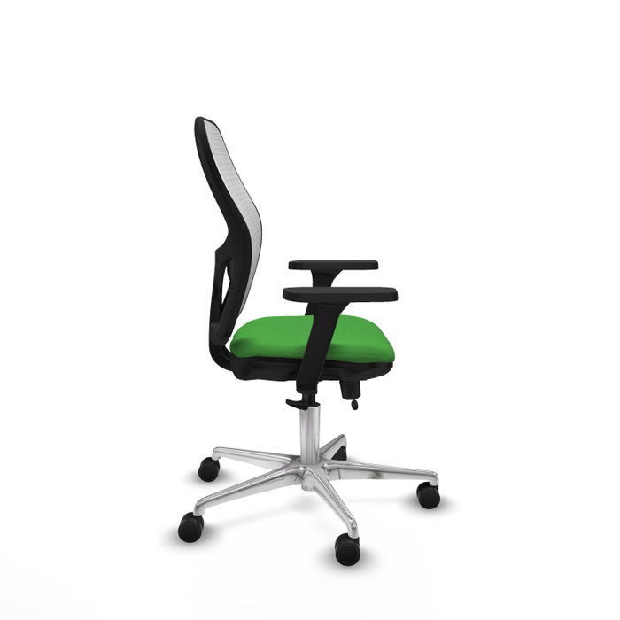 PIQUERAS Y CRESPO Silla de oficina Jorquera con mecanismo Sincro/Traslack, Verde y Blanco