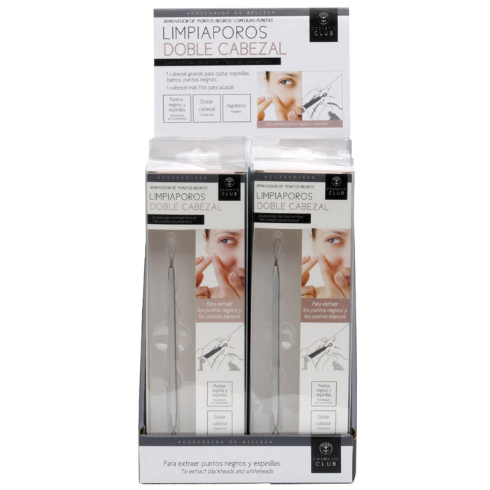 Cosmetic Club Limpiaporos 2 Medidas, Accesorio para Puntos Negros e Imperfecciones, Limpia tu Piel, Doble Extremo, 12.7 cm Cosmetic Club Limpiaporos 2 Medidas, Accesorio para Puntos Negros e Imperfecciones, Limpia tu Piel, Doble Extremo, 12.7 cm