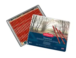 Derwent Lápices de Colores Drawing Caja Metálica 24 Unidades Colores Surtidos