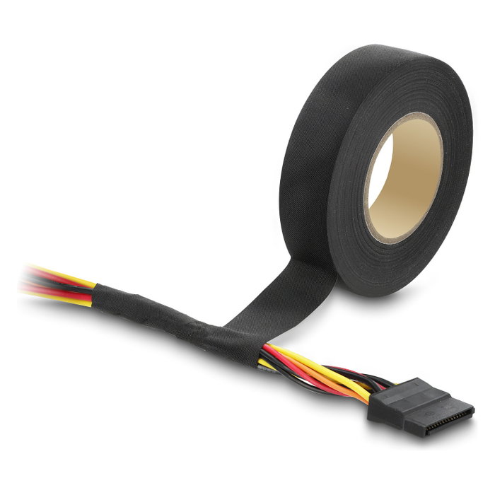 DeLOCK 22003 Cinta adhesiva de tela negra 25 m x 19 mm DeLOCK 22003 Cinta adhesiva de tela negra 25 m x 19 mm