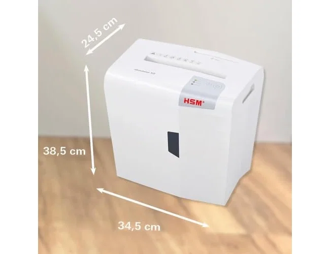 HSM shredstar X8 Destructora de documentos en partículas 4,5x30 mm, 8 hojas, 18L, Plata/Blanco