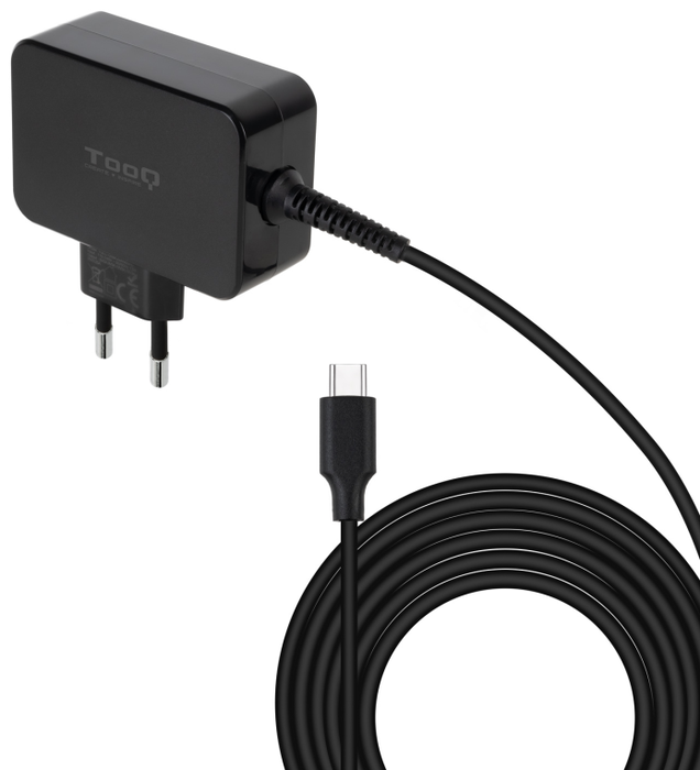 TooQ Cargador GaN 65W USB-C PD TQLC-USBCGAN65PD Negro