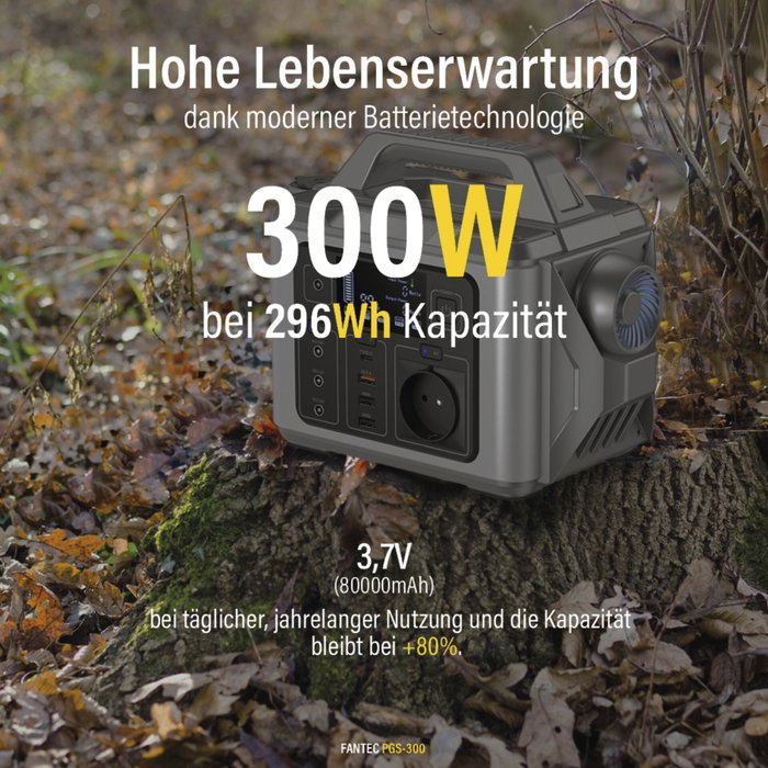 Fantec PGS-300 Power Station & Solar Generator 300W 296Wh