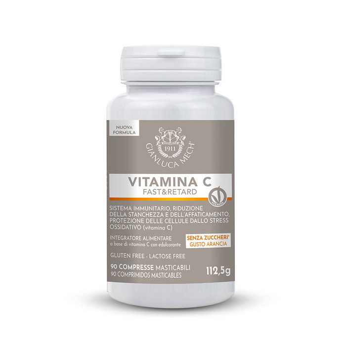 Gianluca Mech Vitamina C Fast & Retard Naranja 90 Comprimidos Masticables