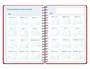 Liderpapel Agenda Escolar 26-27 Basic A5 Espiral Dia Pagina Bilingüe Rojo con Gomilla, Tapa Polipropileno, Papel FSC 70g