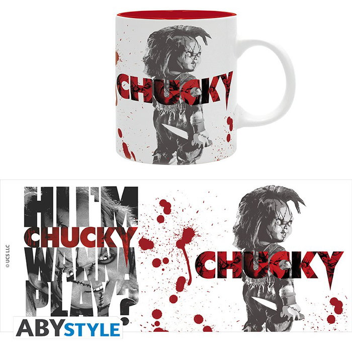 Abystyle Taza "Child's Play" Oficial de Chucky Cerámica 320 mL Pack x2 Apta Microondas y Lavavajillas