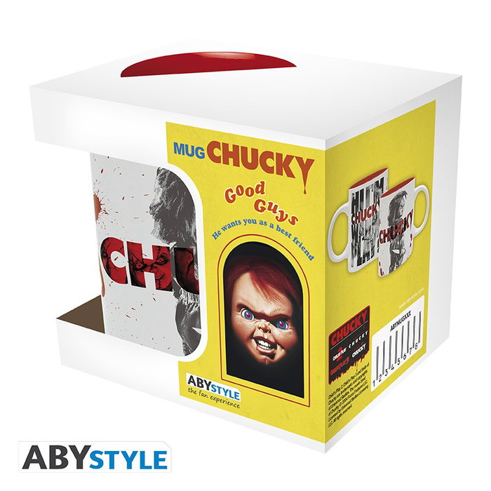 Abystyle Taza "Child's Play" Oficial de Chucky Cerámica 320 mL Pack x2 Apta Microondas y Lavavajillas
