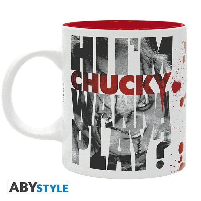 Abystyle Taza "Child's Play" Oficial de Chucky Cerámica 320 mL Pack x2 Apta Microondas y Lavavajillas