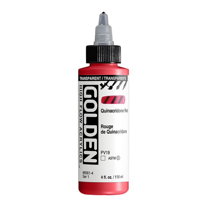 Golden High Flow Acrílico Transparente Rojo Quinacridona 118 ml Golden High Flow Acrílico Transparente Rojo Quinacridona 118 ml