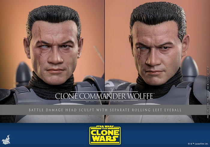 Star Wars: The Clone Wars Figura 1/6 Clone Commander Wolffe 30 cm