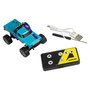AMEWI 22697 - Camión Monstruo RC Die-Cast Escala 1:64 Listo para Usar, Color Azul, Control Remoto 2.4GHz, Batería Recargable, para Niños +6 Años