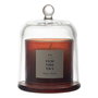 Home Deco Factory Vela Perfumada Con Campana de Vidrio Lounge - Aroma Surtido (Higos, Sándalo, Jazmín o Ámbar) - Cera 90g, Duración 14h - Ø8.5 x H11 cm