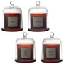 Home Deco Factory Vela Perfumada Con Campana de Vidrio Lounge - Aroma Surtido (Higos, Sándalo, Jazmín o Ámbar) - Cera 90g, Duración 14h - Ø8.5 x H11 cm