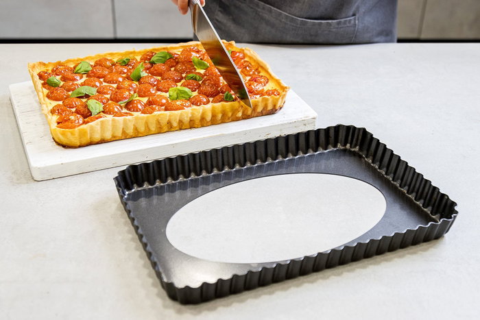 Quttin Pack de 12 Moldes para Horno Desmontables para Bizcochos y Tartas, 22.5 cm x 15.5 cm x 3 cm Quttin Pack de 12 Moldes para Horno Desmontables para Bizcochos y Tartas, 22.5 cm x 15.5 cm x 3 cm