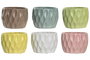 DKD Home Decor Maceta Amarillo Rosa Dolomita 12 x 10 x 12 cm (6 Unidades)