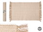 Giftdecor Alfombra Artesanal 110x60 cm Beige Natural 65% Poliéster 35% Algodón 1100 gsm (Set de 8)