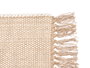 Giftdecor Alfombra Artesanal 110x60 cm Beige Natural 65% Poliéster 35% Algodón 1100 gsm (Set de 8)