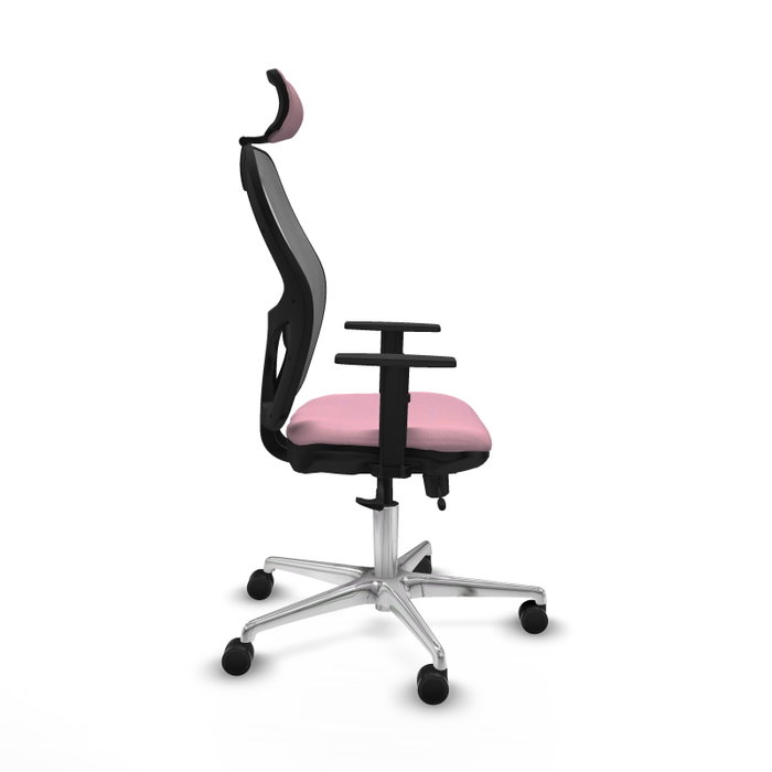 PIQUERAS Y CRESPO Silla de oficina Jorquera Rosa y Gris