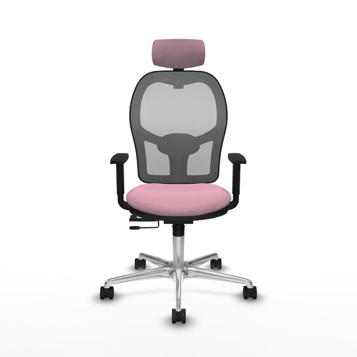 PIQUERAS Y CRESPO Silla de oficina Jorquera Rosa y Gris
