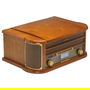 Denver MRD-51 Toca-discos 3 Velocidades 33 1/3, 45, 78 RPM con CD, Cassette, Radio DAB/FM, USB, Entrada AUX, Altavoces 2 x 5W, Madera Marrón