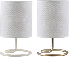 DKD Home Decor Lámpara de Sobremesa Metal y Poliéster 18x18x30 cm Surtido