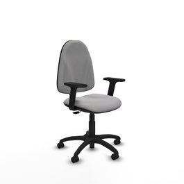 PIQUERAS Y CRESPO Silla de oficina Algarra, Tela Gris claro, Brazos 2D