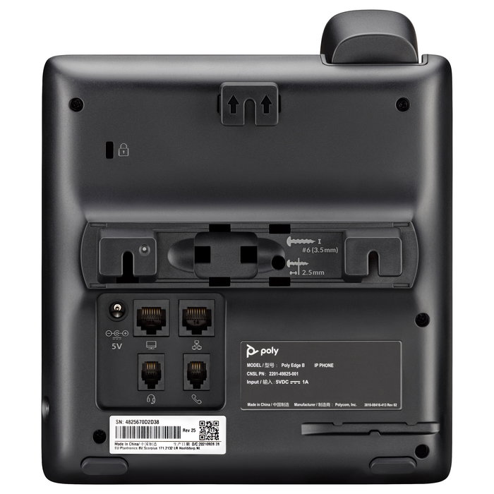 HP Poly Edge PSU 5V/1A EU VERSION Fuente de Alimentación para Teléfono IP Negro