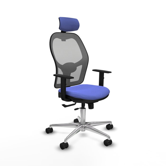 PIQUERAS Y CRESPO Silla de oficina Jorquera con mecanismo Sincro/Traslack, Azul claro y Gris PIQUERAS Y CRESPO Silla de oficina Jorquera con mecanismo Sincro/Traslack, Azul claro y Gris