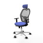 PIQUERAS Y CRESPO Silla de oficina Jorquera con mecanismo Sincro/Traslack, Azul claro y Gris