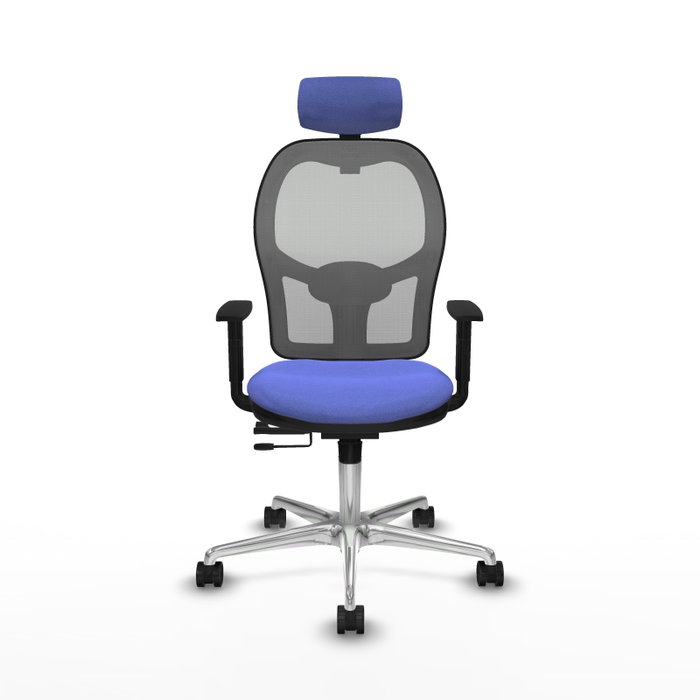 PIQUERAS Y CRESPO Silla de oficina Jorquera con mecanismo Sincro/Traslack, Azul claro y Gris PIQUERAS Y CRESPO Silla de oficina Jorquera con mecanismo Sincro/Traslack, Azul claro y Gris