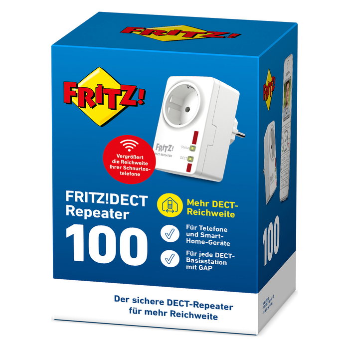 AVM FRITZ! DECT Repeater 100 Extensor de Cobertura DECT Inalámbrico