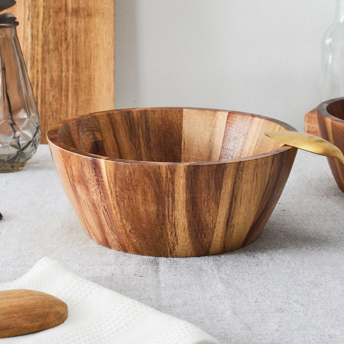 Home Deco Factory Ensaladera Cocooning Madera de Acacia Diámetro 20 cm