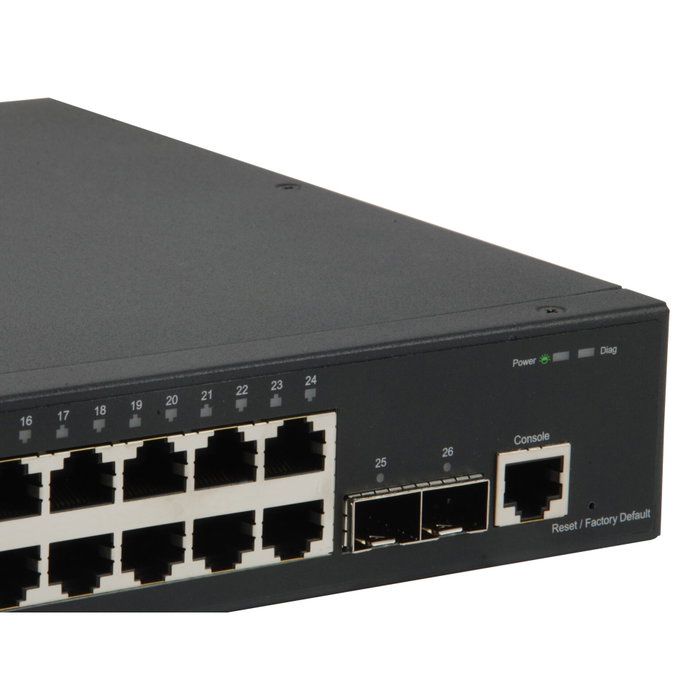 Level One GTL-2661 Switch Gestionado L2 de 26 Puertos (24x GE, 2x SFP+)