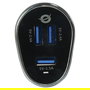 Conceptronic CARDEN06B Cargador de Coche 3 Puertos USB-A 31.5W para Encendedor, 5V, Negro
