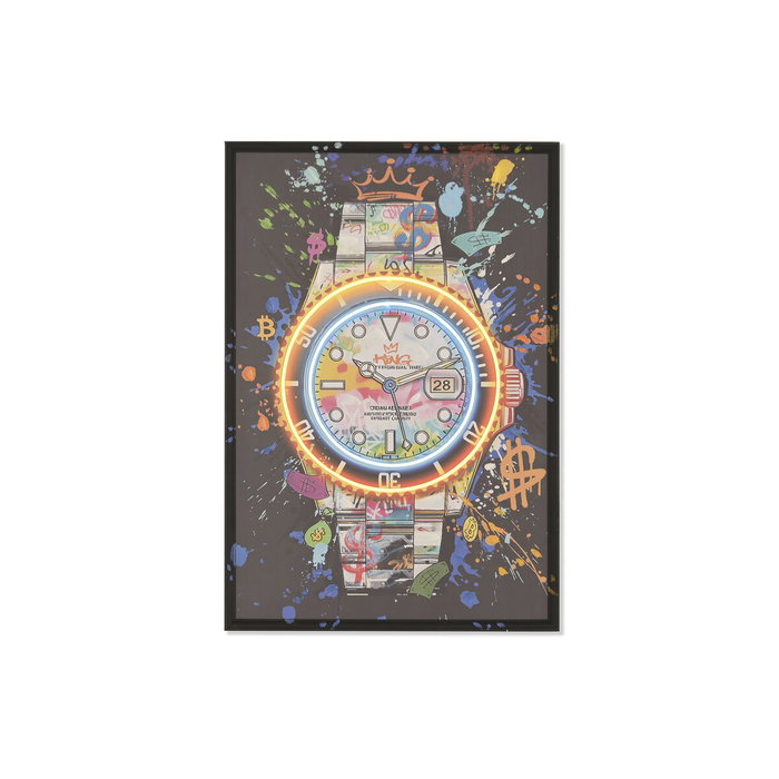 DKD Home Decor Cuadro LED Lienzo 63x93 Reloj Surtido de 2 Unidades DKD Home Decor Cuadro LED Lienzo 63x93 Reloj Surtido de 2 Unidades