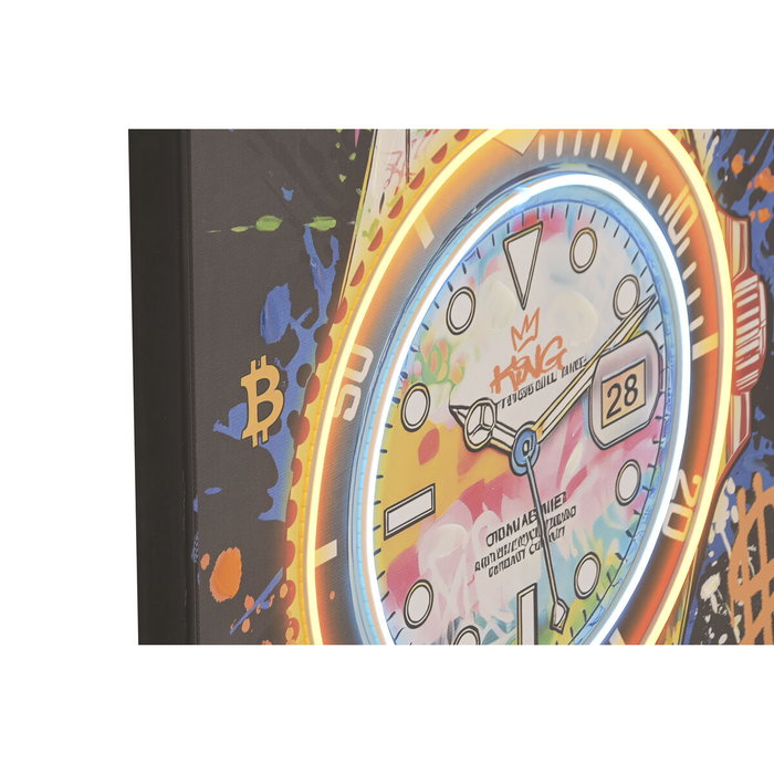 DKD Home Decor Cuadro LED Lienzo 63x93 Reloj Surtido de 2 Unidades DKD Home Decor Cuadro LED Lienzo 63x93 Reloj Surtido de 2 Unidades