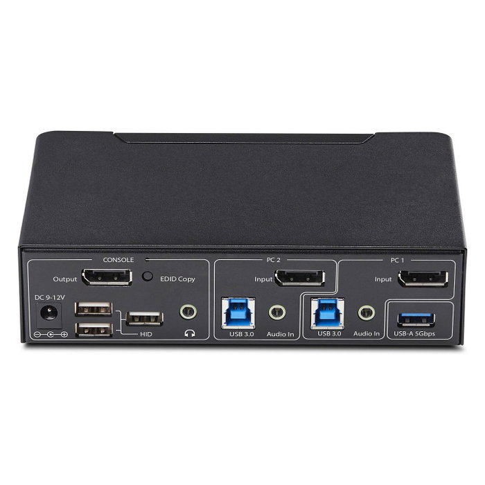 Startech.com Switch KVM DisplayPort 2 Puertos 4K 60Hz DP 1.2 HDCP 1.4 Hub USB 3.0 EDID Negro Startech.com Switch KVM DisplayPort 2 Puertos 4K 60Hz DP 1.2 HDCP 1.4 Hub USB 3.0 EDID Negro