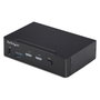Startech.com Switch KVM DisplayPort 2 Puertos 4K 60Hz DP 1.2 HDCP 1.4 Hub USB 3.0 EDID Negro