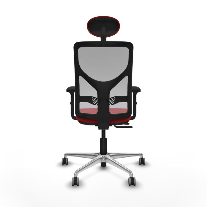 PIQUERAS Y CRESPO Silla de oficina Motilla con mecanismo Sincro/Traslack, Rojo y Gris