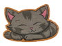 Felpudo Forma Gato Giftdecor 60x1.5x40cm Fibra de Coco y PVC Gris/Rosa (Set de 10)