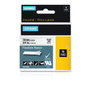 Dymo RHINO ID1 Cinta de Etiquetas de Nylon Flexible 19mm x 3,5m Negro/Blanco
