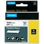 Dymo RHINO ID1 Cinta de Etiquetas de Nylon Flexible 19mm x 3,5m Negro/Blanco