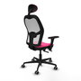 PIQUERAS Y CRESPO Silla de oficina Jorquera Rosa y Blanco