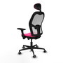 PIQUERAS Y CRESPO Silla de oficina Jorquera Rosa y Blanco