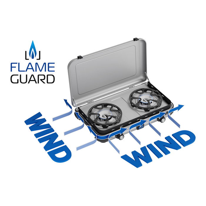 CAMPINGAZ Hornillo de Camping Kitchen 2 MAXI CV, 2 zonas, 3600W, Plegable, Combustible líquido, 4.4 kg