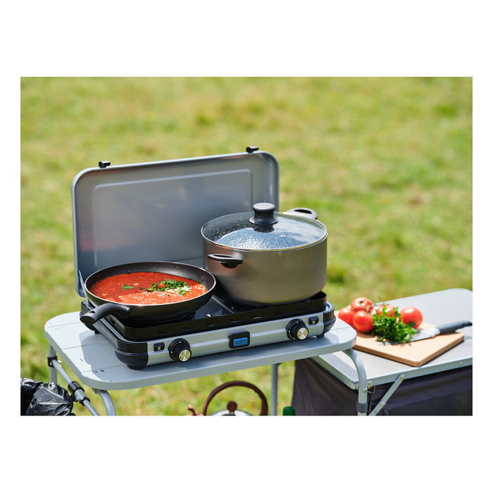 CAMPINGAZ Hornillo de Camping Kitchen 2 MAXI CV, 2 zonas, 3600W, Plegable, Combustible líquido, 4.4 kg