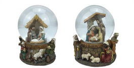 DKD Home Decor Bola Decoracion Navidad Tradicional Multicolor Cristal y Resina 8 x 10.5 x 8 cm (4 Unidades)