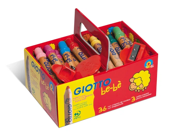Giotto Lápices de Colores Bebe Super Schoolpack 36 Unidades + 2 Sacapuntas Giotto Lápices de Colores Bebe Super Schoolpack 36 Unidades + 2 Sacapuntas
